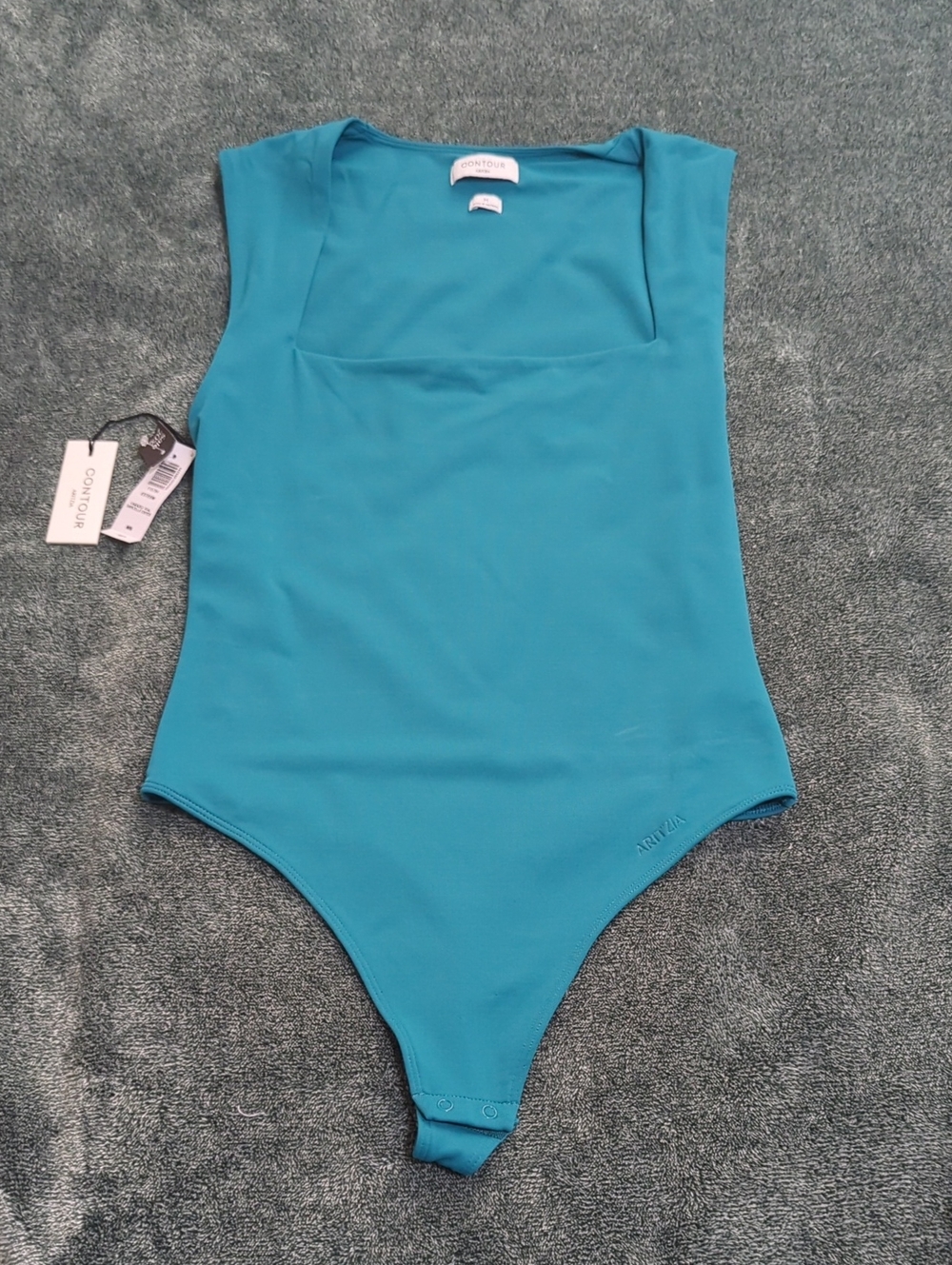 Aritzia Contour Teal Scoop Neck Top